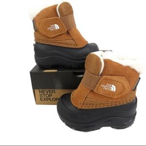 New The North Face Brown Alpenglow II Boots Infant/Toddler Shoes 4